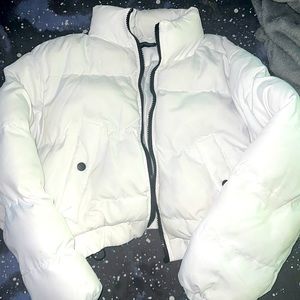 PLT puffer cropped coat